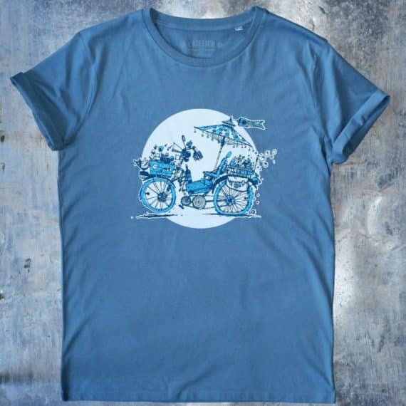 T-Shirt Voyage à bicyclette {Gris Orage}