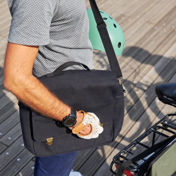 Cartable Noir et sacoche vélo | Badawin