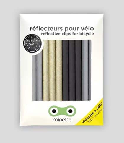 Réflecteurs roue de vélo doré noir argent - Rainette