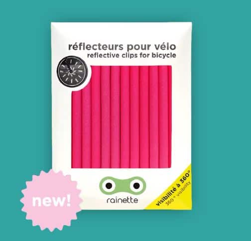 Réflecteurs roue de vélo rose bonbon - Rainette