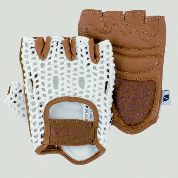 Gants vintage mitaines - Blanc - Veeka